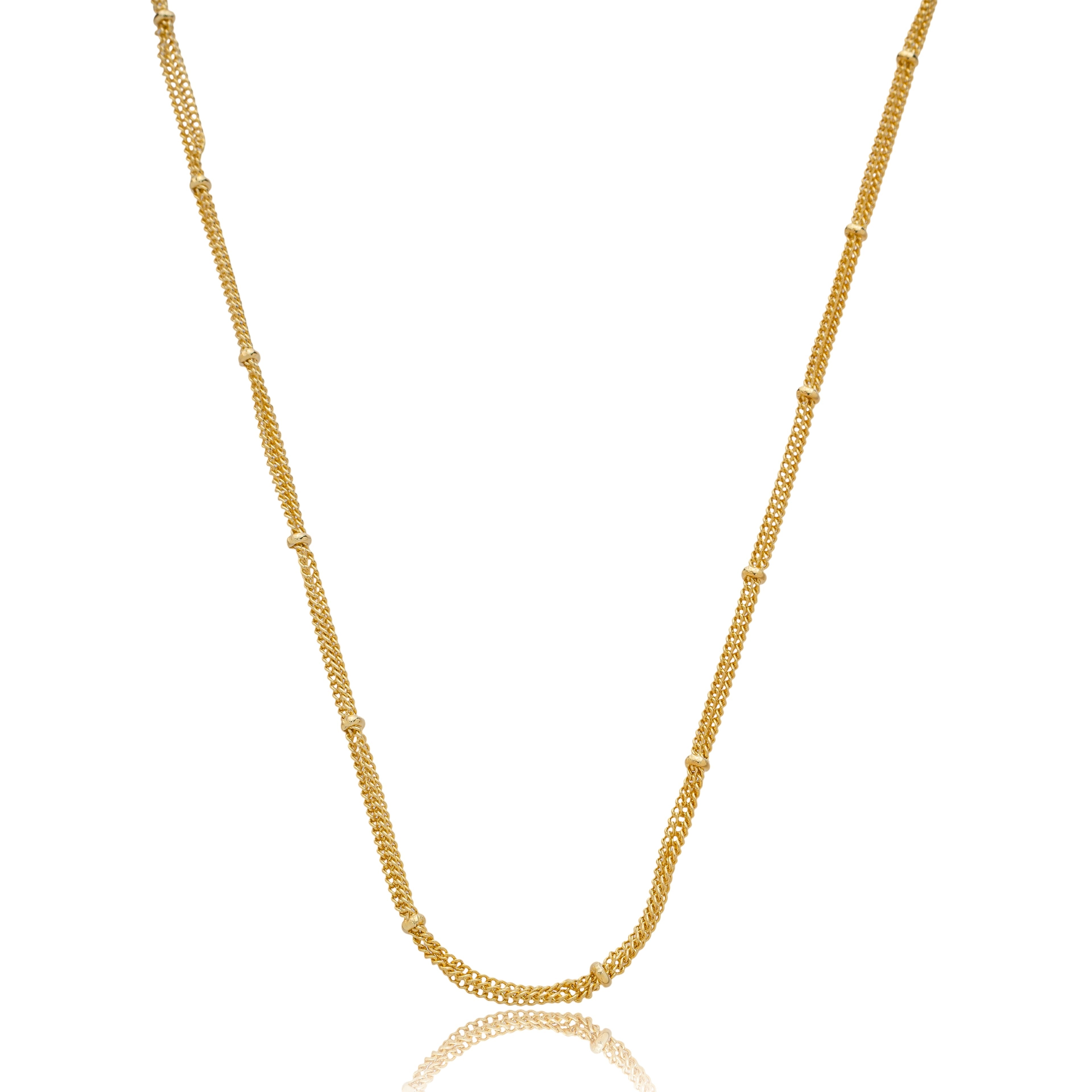 Colar choker 3 fios em 1 banhado a ouro 18k