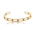 Bracelete florzinhas cravejados banhado a ouro 18k