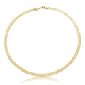Colar Corrente Laminada 5,0mm Banhado a Ouro 18k