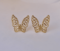 Brinco borboleta vazada banhado a ouro 18k