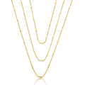 Colar triplo com barrinhas banhado a ouro 18k