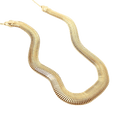 Colar malha snake 10mm banhado a ouro 18k