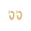Brinco argola em tubo 2cm banhado a ouro 18k