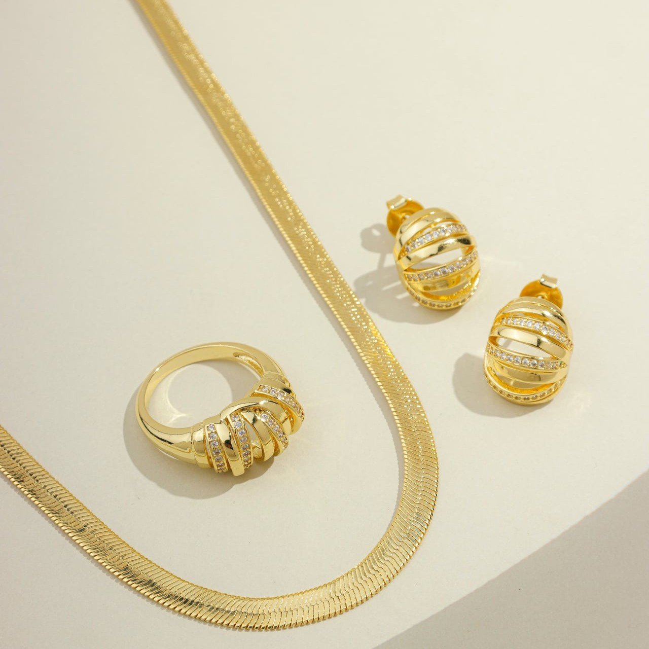 Colar Corrente Laminada 5,0mm Banhado a Ouro 18k