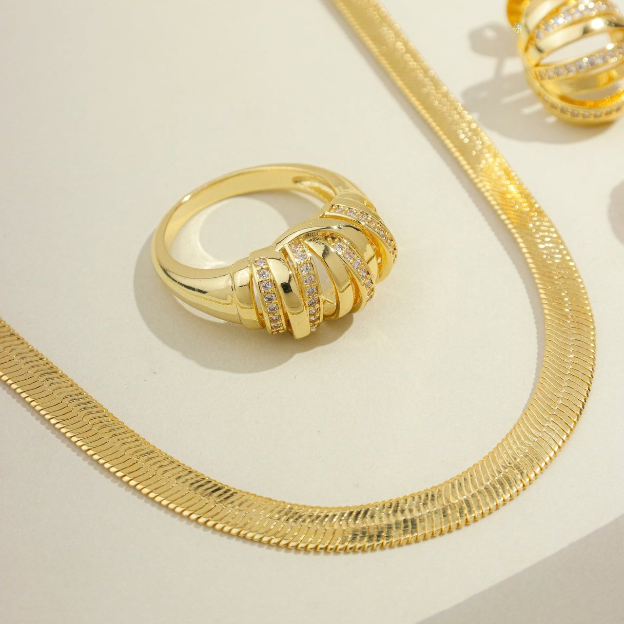 Colar Corrente Laminada 5,0mm Banhado a Ouro 18k