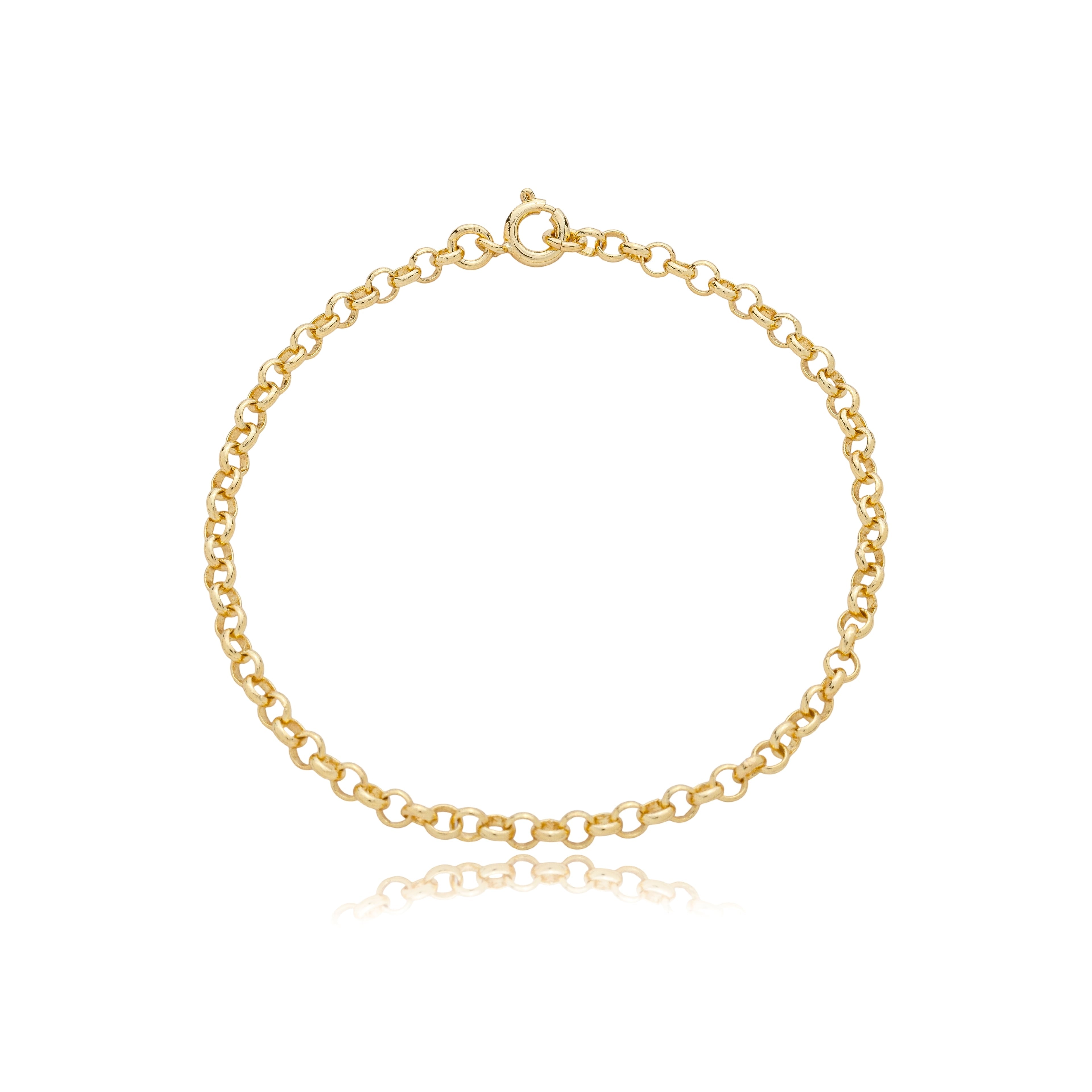 Pulseira Elo Português Banhado a Ouro 18k