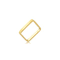 Anel quadrado liso banhado a ouro 18k