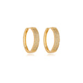 Brinco argola com 4 fileiras de zircônias 27mm banhado a ouro 18k