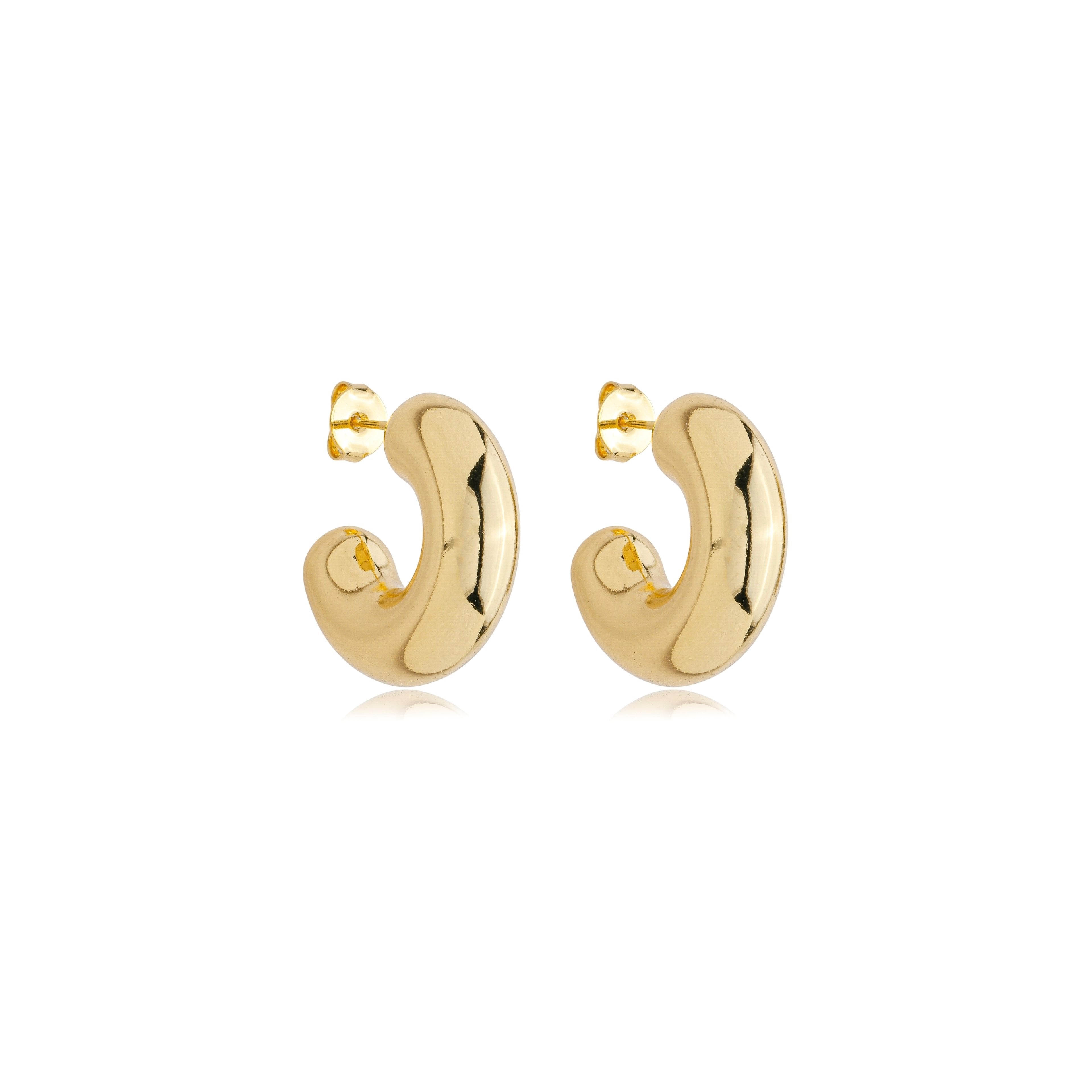 Brinco Maxi argola banhado a ouro 18k