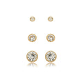 Brinco ponto de luz com garrinhas 8mm banhado a ouro 18k