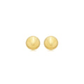 Brinco meia esfera pequena lisa banhado a ouro 18k