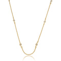 Colar Elo Português com Zircônias Banhado a Ouro 18k