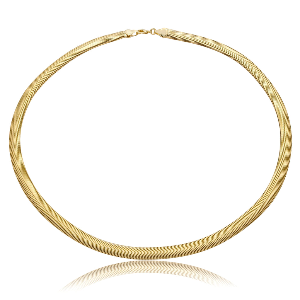 Colar Malha 6mm Banhado a Ouro 18k
